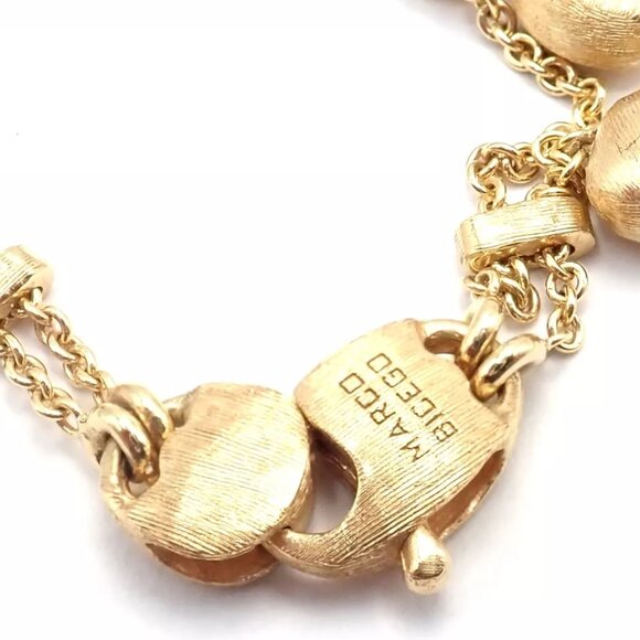 Authentic! Marco Bicego 18k Yellow Gold Confetti Diamond Topaz Tassel Necklace - Picture 9 of 14